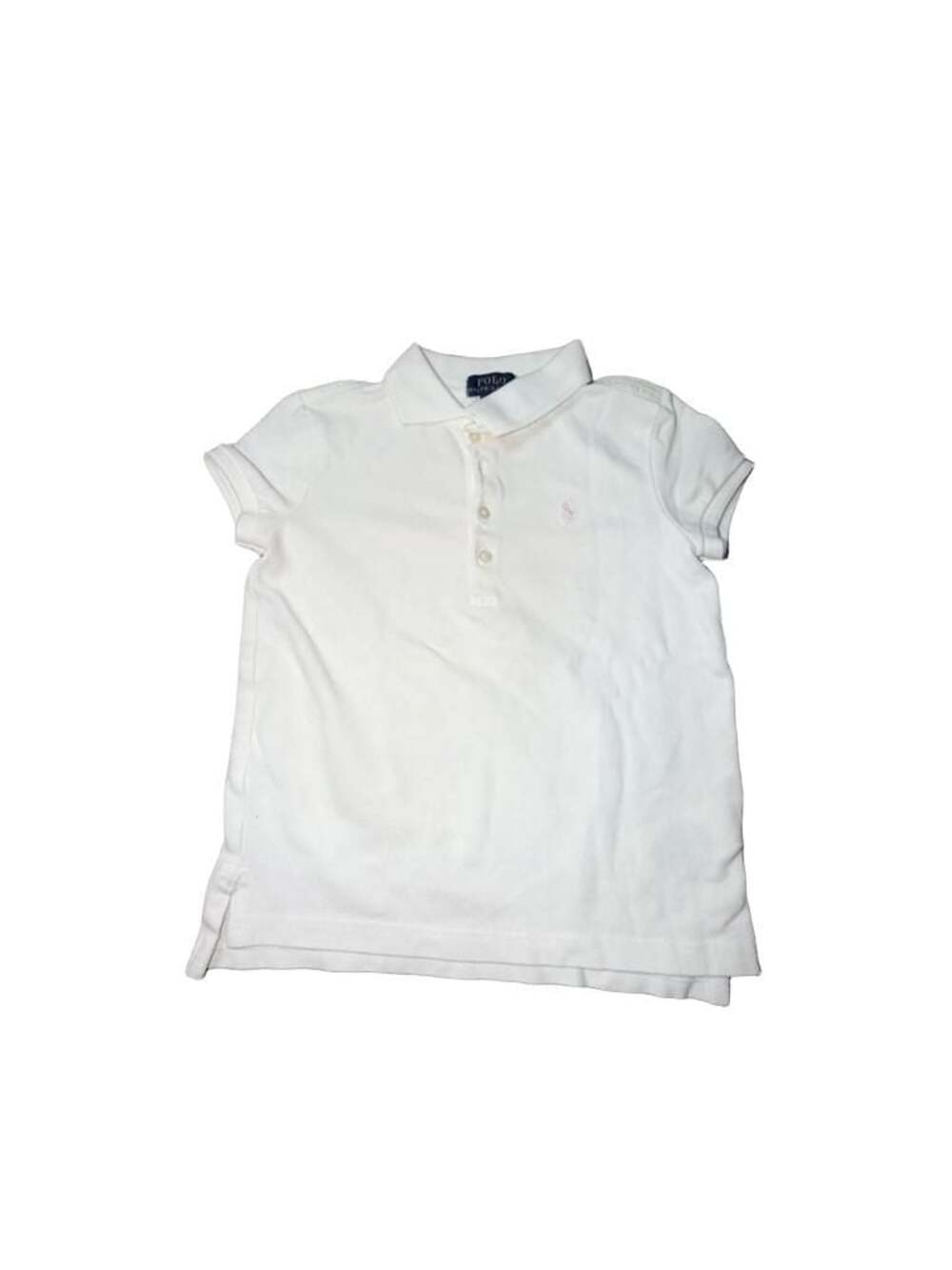 Polo Ralph Lauren Girls White Cotton Mesh Polo Shirt